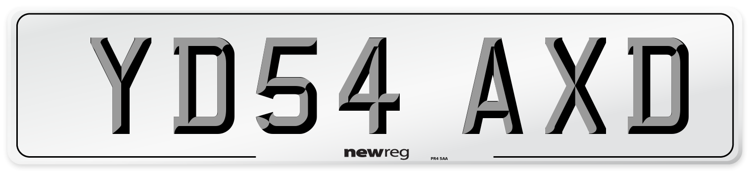 YD54 AXD Number Plate from New Reg